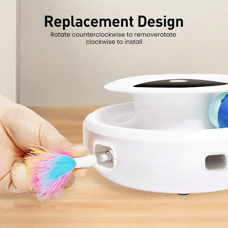 Interactive Feather-Ball Toy
