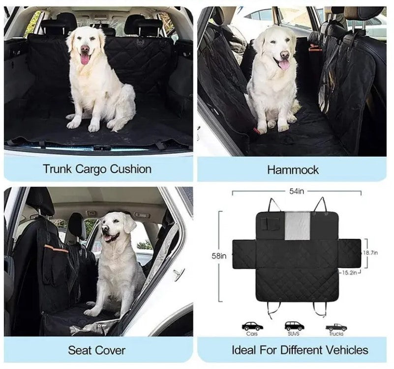 Double Zipper Dog Car Seat Cover