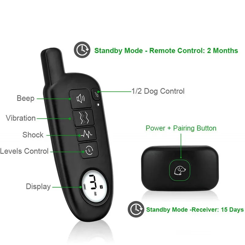 1000ft Waterproof Dog Training Collar