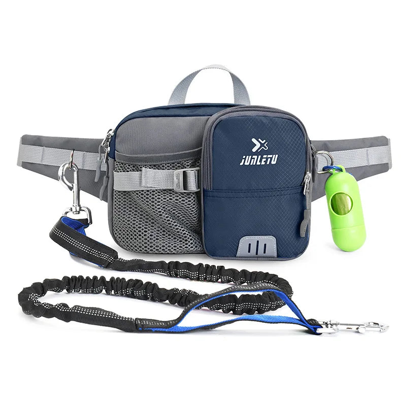 Adjustable Waist Bag for Dog Walking with Hands-Free Leash