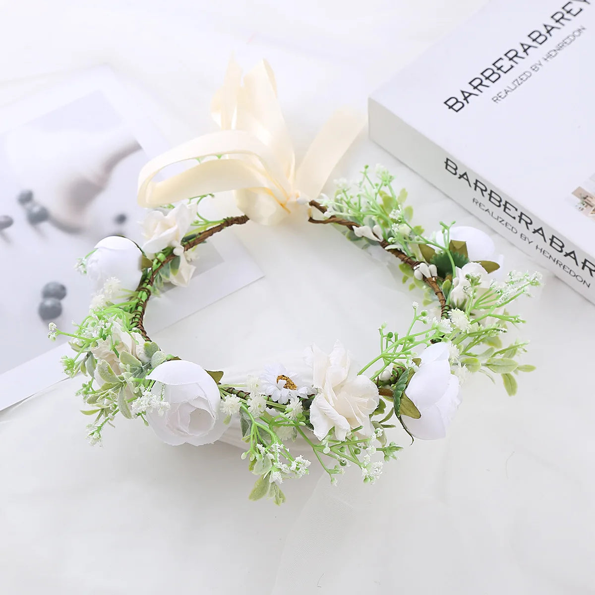 Adjustable Elegant Dog Wedding Flower Collar for Medium & Large Pets