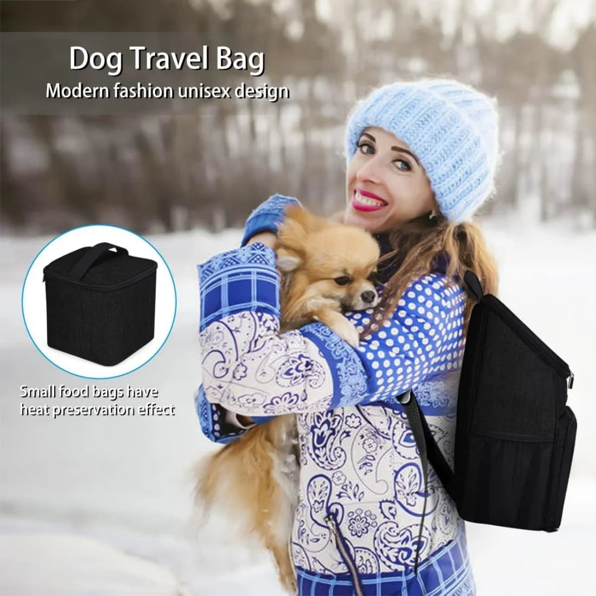 Water-Resistant Pet Travel Backpack for Supplies and Accessories