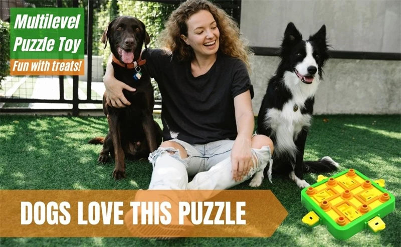 Interactive 3-in-1 Dog Puzzle: Mental Stimulation and Treat Feeder for Boredom Relief