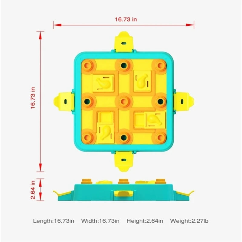 Interactive 3-in-1 Dog Puzzle: Mental Stimulation and Treat Feeder for Boredom Relief