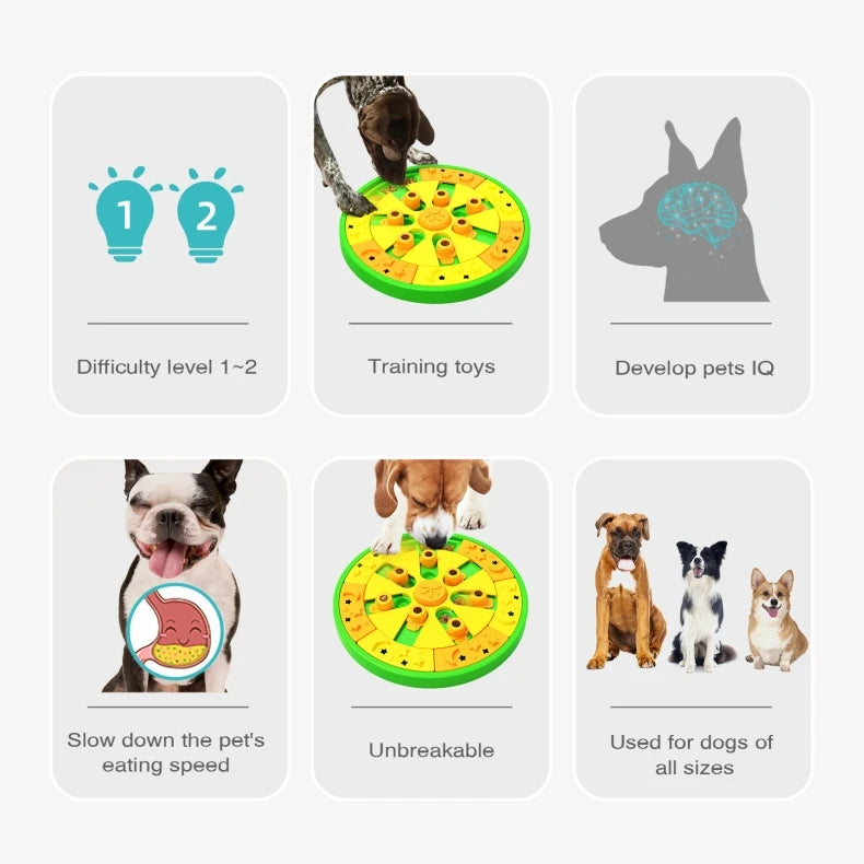 Interactive 3-in-1 Dog Puzzle: Mental Stimulation and Treat Feeder for Boredom Relief