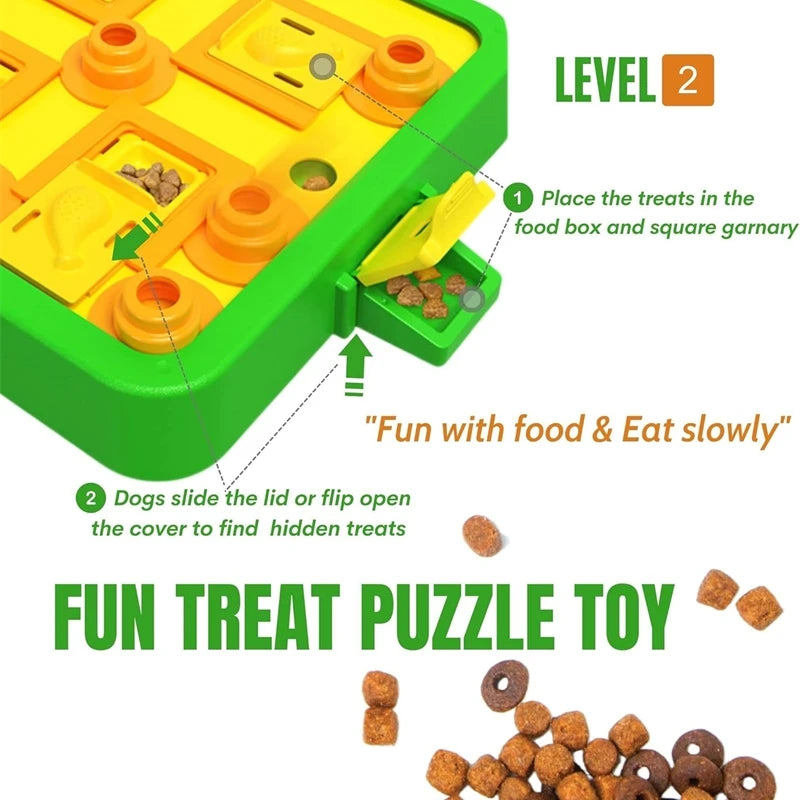 Interactive 3-in-1 Dog Puzzle: Mental Stimulation and Treat Feeder for Boredom Relief