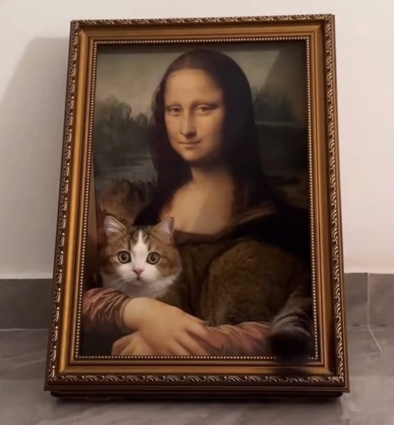 Oil Painting Cat Bed