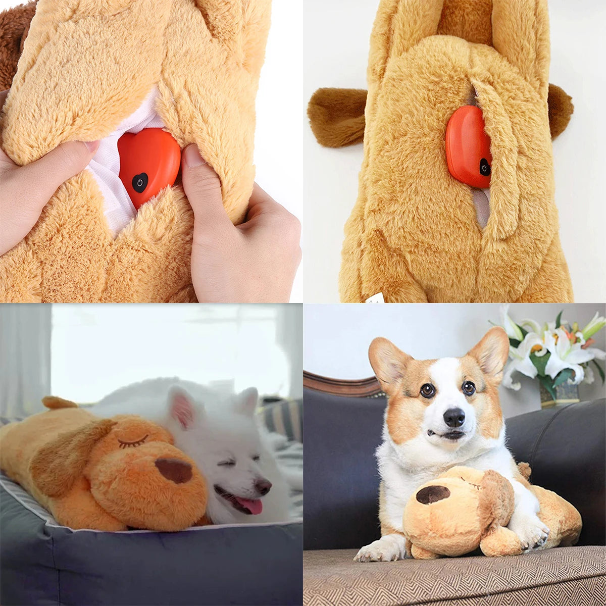 Plush Heartbeat Pet Behavioral Training Toy