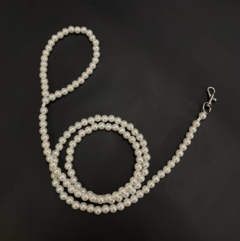 Luxury Pearls Beads Leash for Small Pets